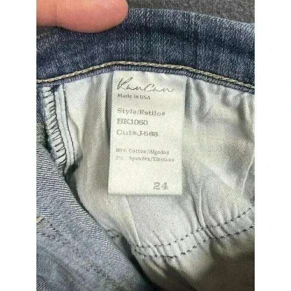 KanCan Jeans Womens 24 waist Blue Stretch Made In USA Stretched Denim  (0110) - Picture 4 of 11